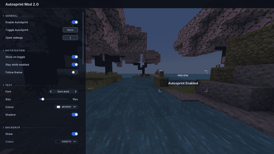 Settings Showcase