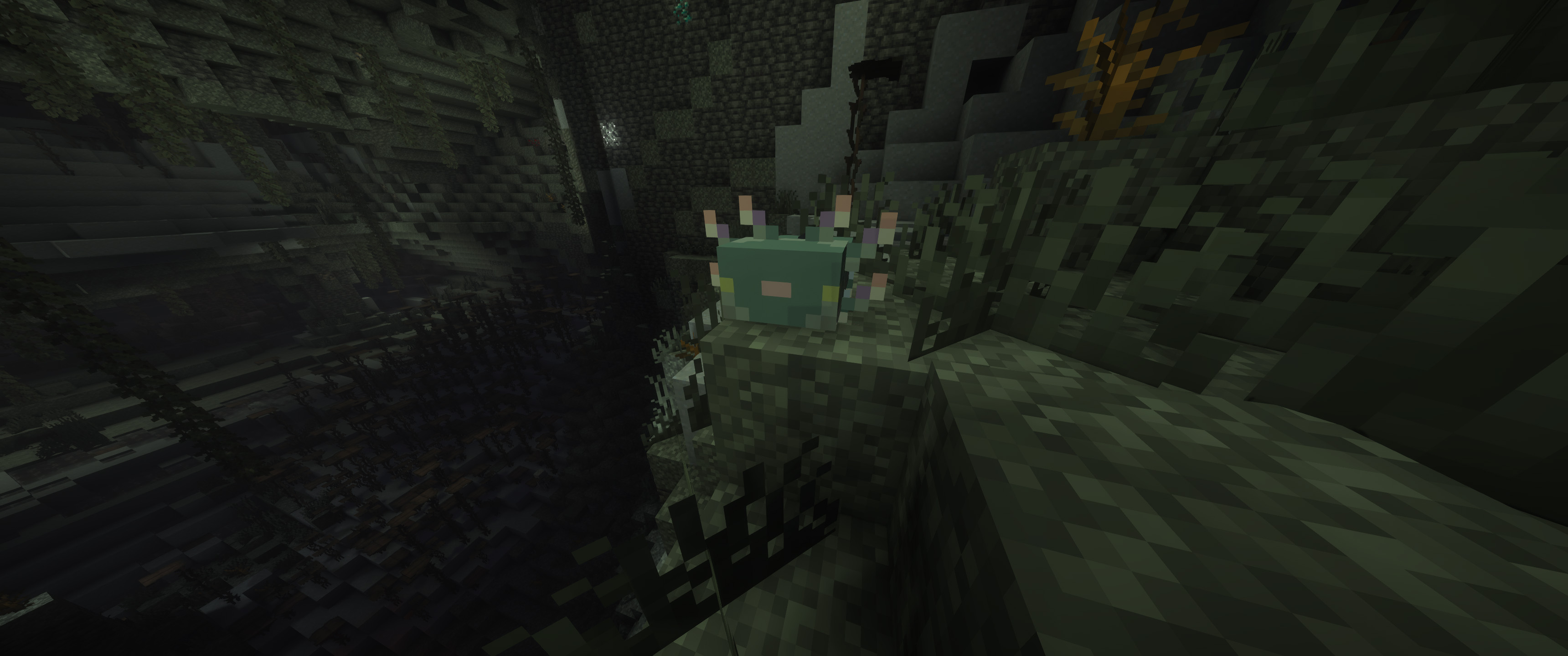 A Pale Axolotl Sitting In A Pale Cave