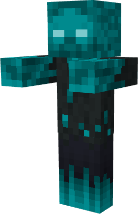 A blue-skinned Zombie, completely frozen