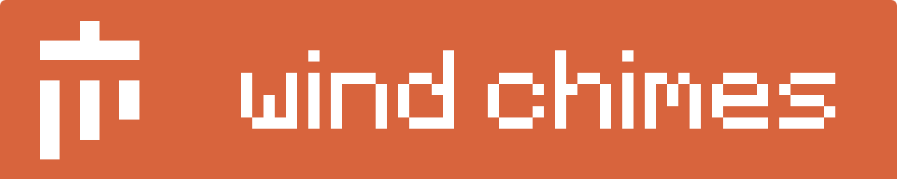 banner with a wind chimes icon and the text "wind chimes"