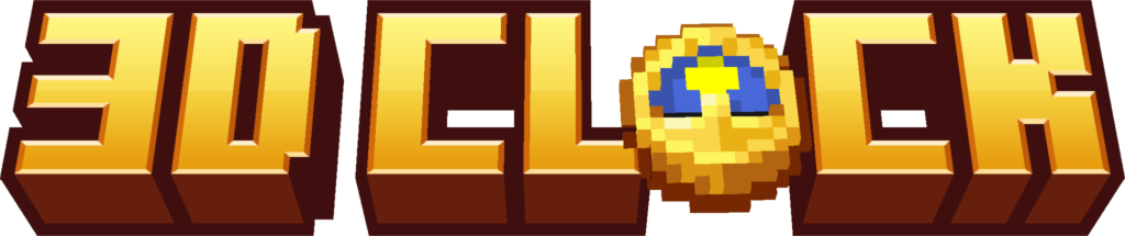 Надпись 3D Clock | Text 3D Clck
