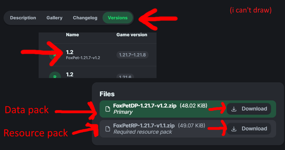 How to download the packs