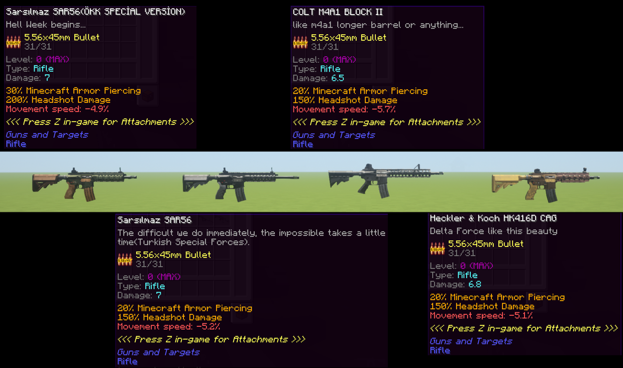 some weapons