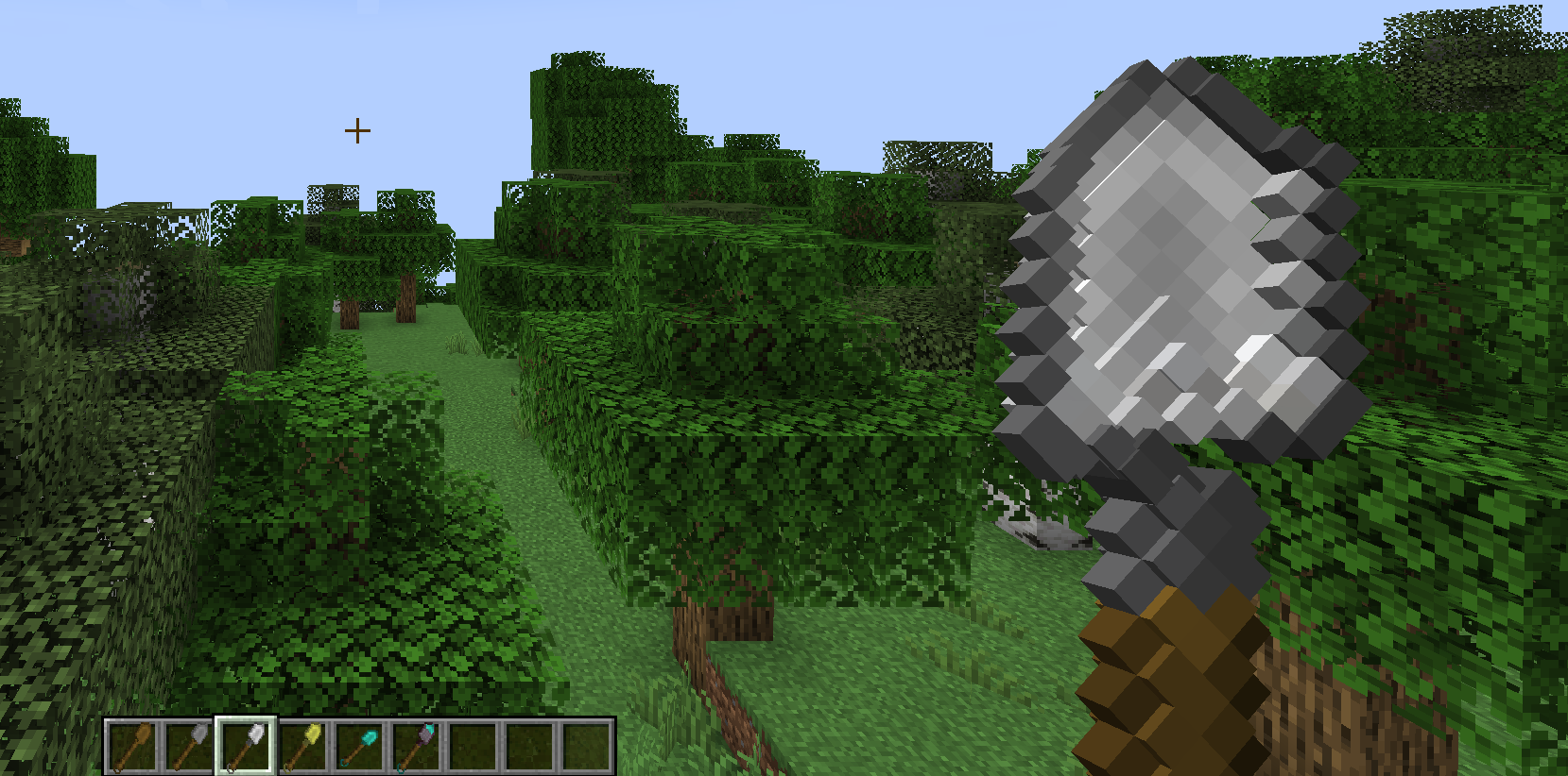 Showcase of a model bug for the shovels in previous versions of the game.