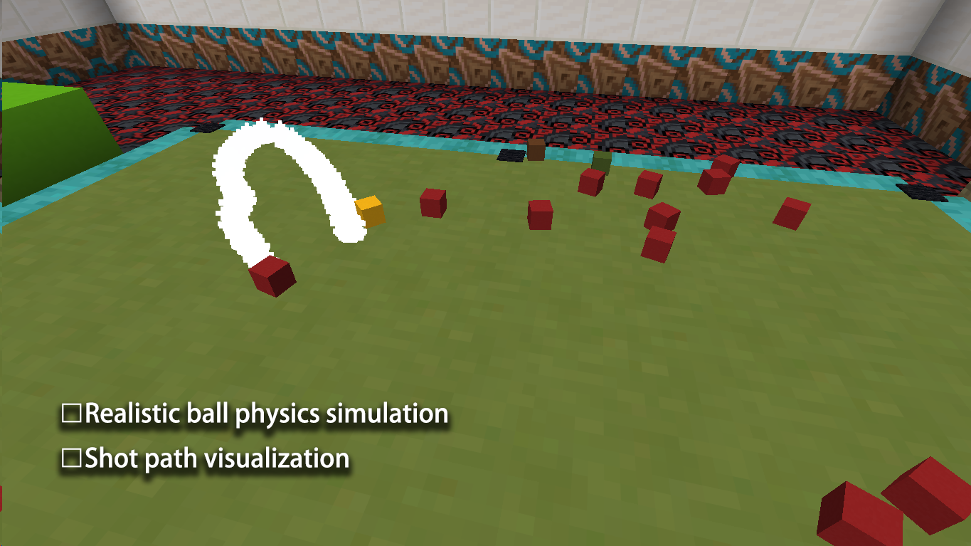 Realistic ball phisics simulation.Shot path visualization.