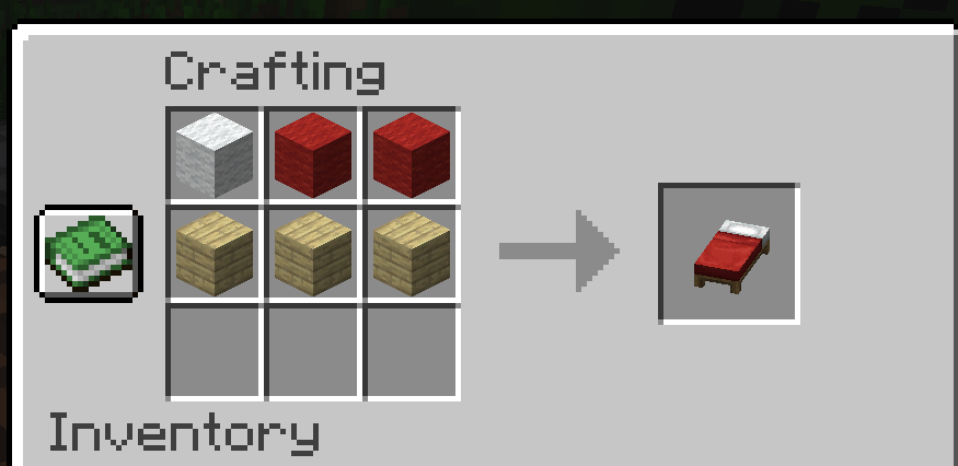 yes you can longer craft white beds just from white wools, you will need to die two of them red, and oh, for red dye you will have to smelt the flovers, which u need a furnace for