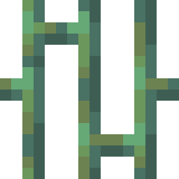 The texture of weathered copper bars with the resource pack. The discolored pixel is gone, making the whole texture much more uniform.