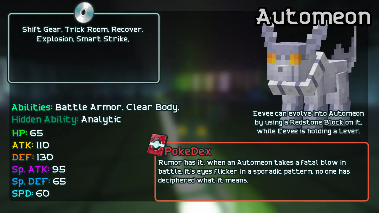 Automeon's Description Card