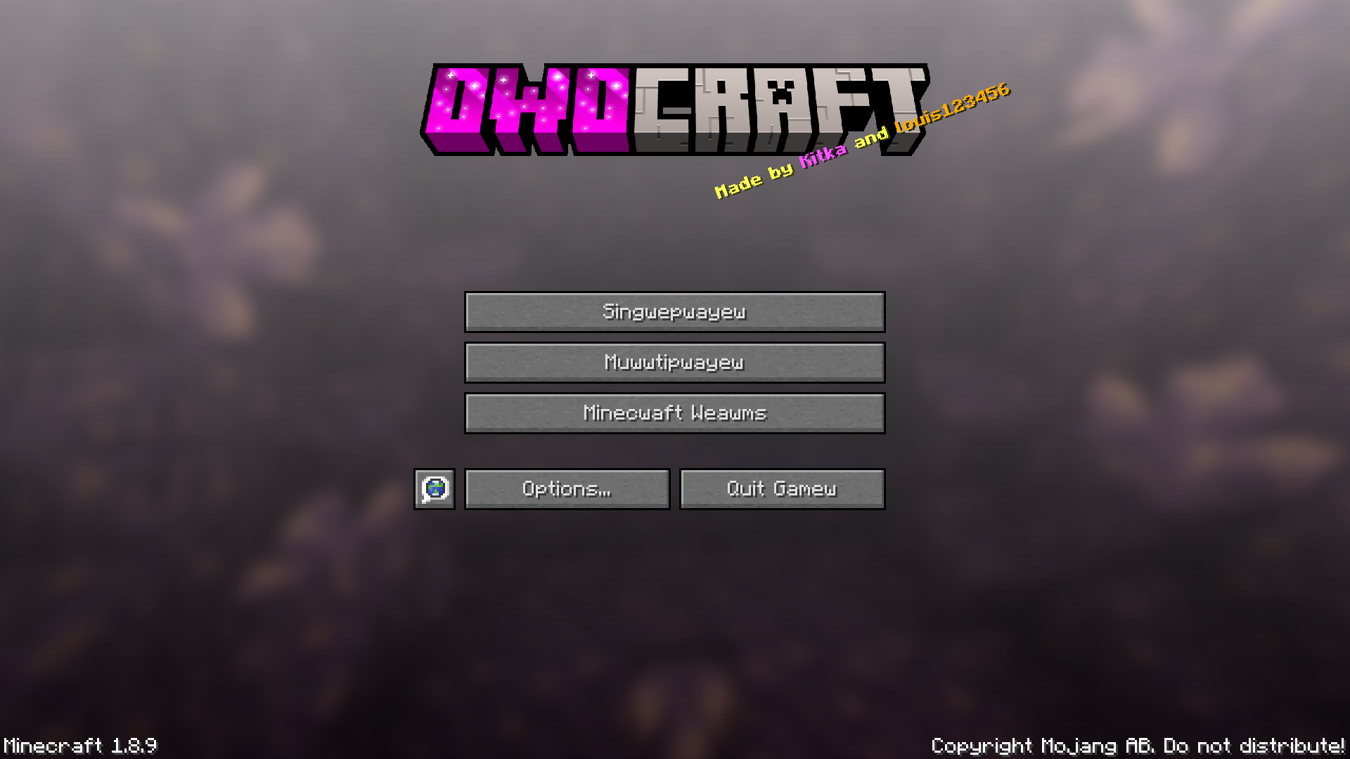 Main Menu