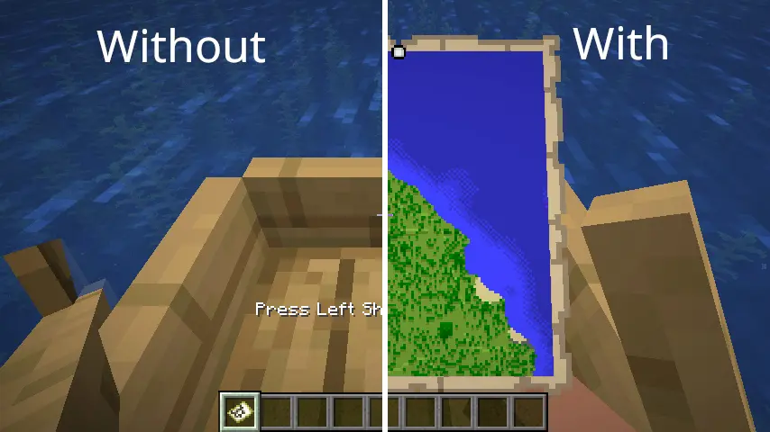 Comparison with map