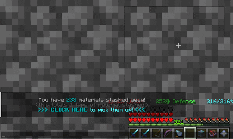 An example of centered text staying centered even if chat width is changed.