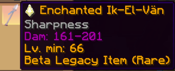 An enchanted beta item