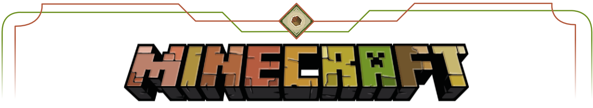 The Minecraft logo, but with tweaks to make it looks like terracotta