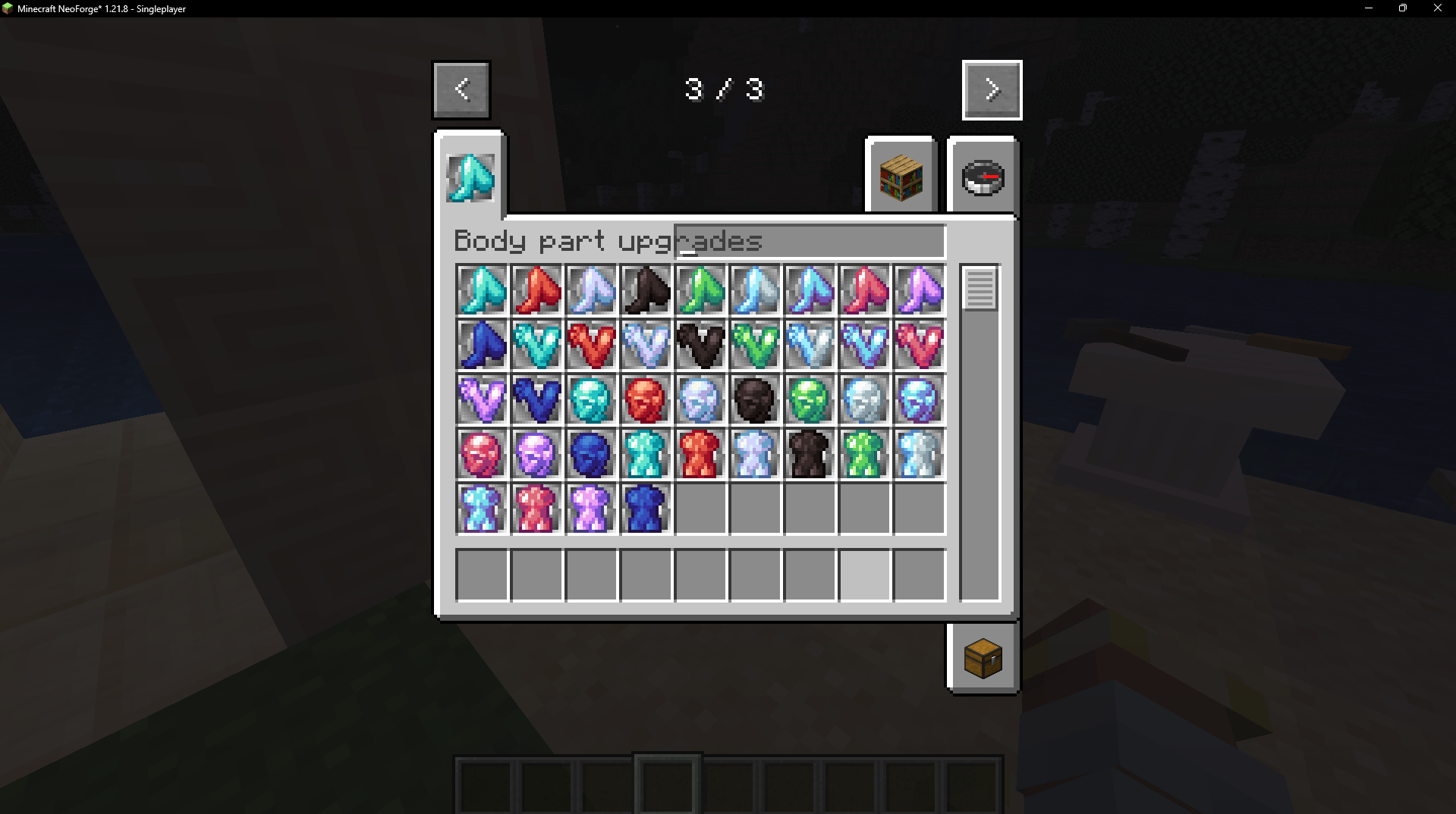 The gem upgrades