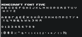 Minecraft Font Five blocky look