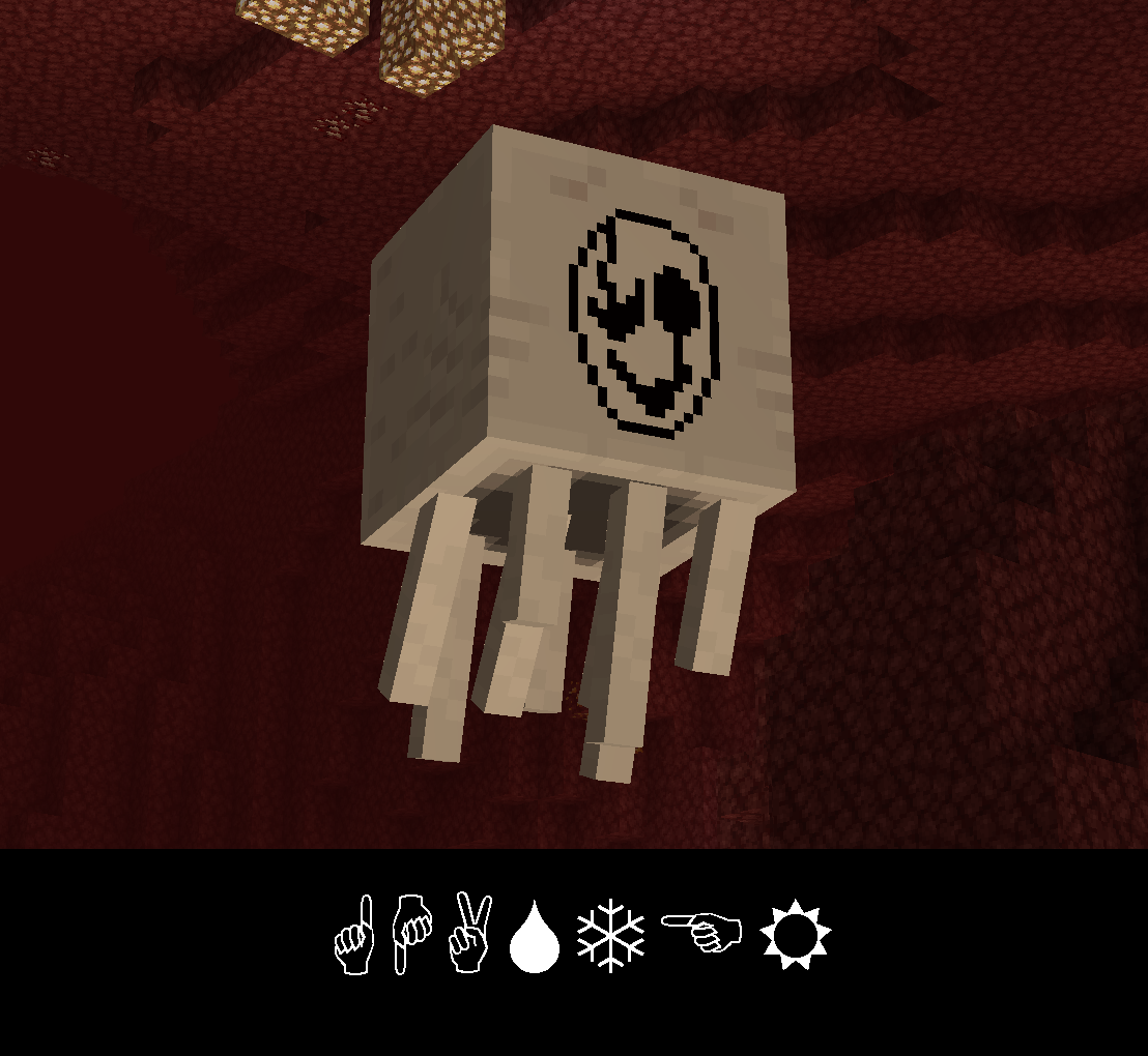 Gaster's face on a Ghast