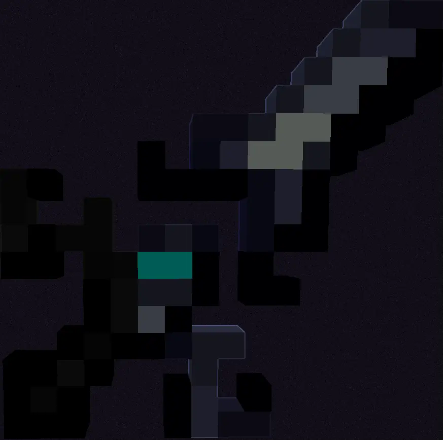 The Void Blade is slightly covered in darkness