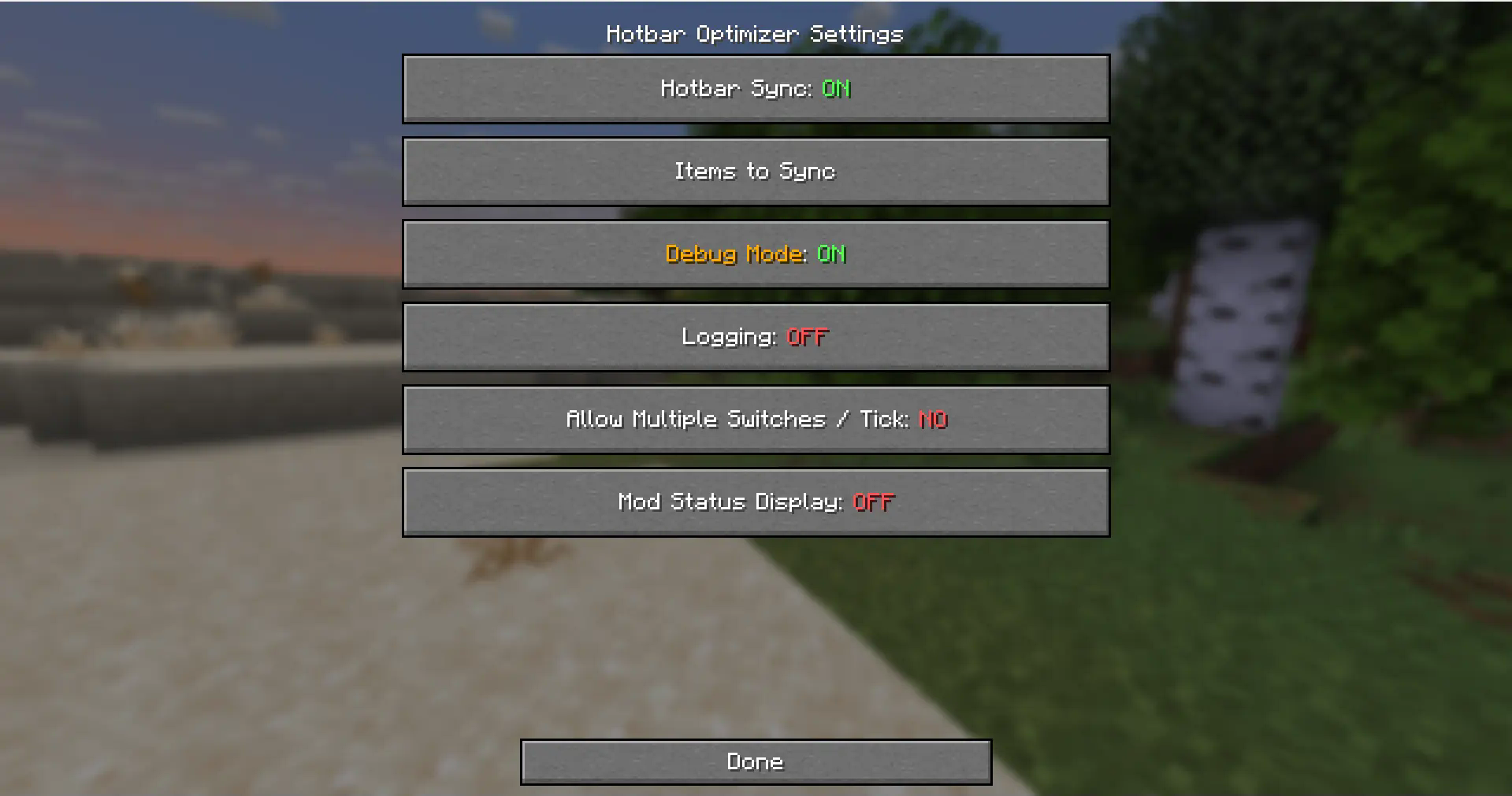 Mod Settings