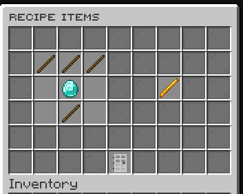 In-game recipe editor with recipe settings