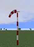 Wind sock on tall pole