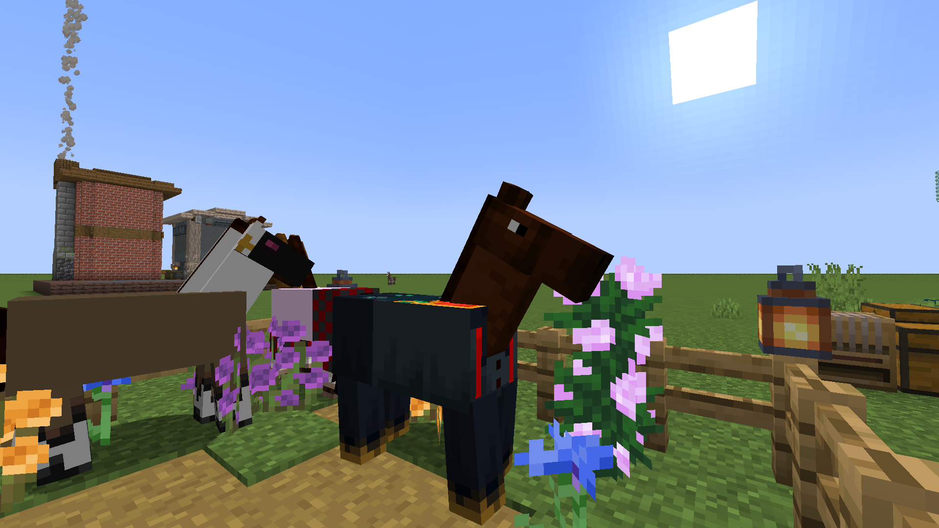 a horse wearing golden horse armor, designed to look like DrFreakhead