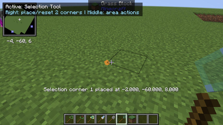 First corner placed.