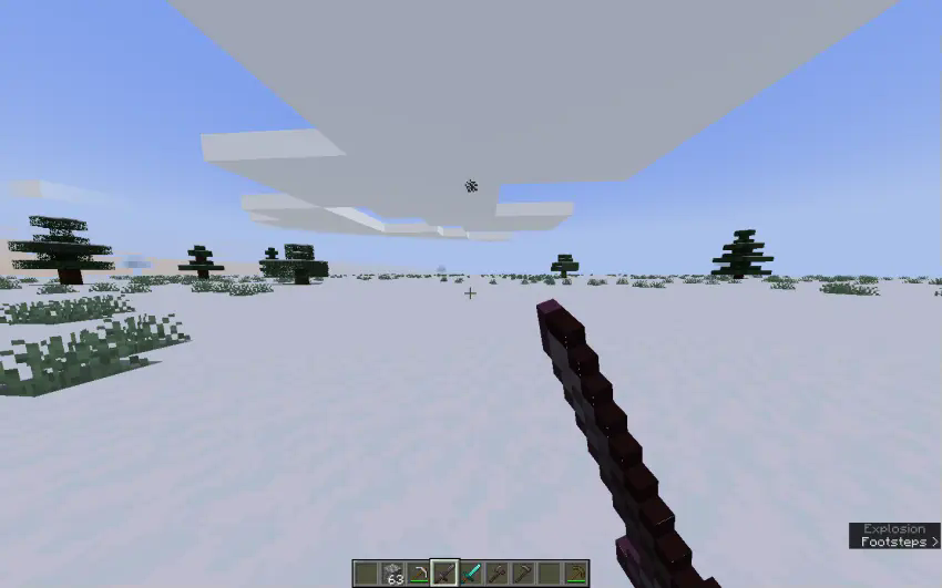 A netherite sword shooting a fireball