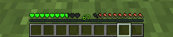 Changes the color of hearts to green