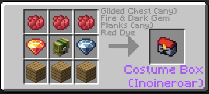 Costume Box Incineroar Recipe