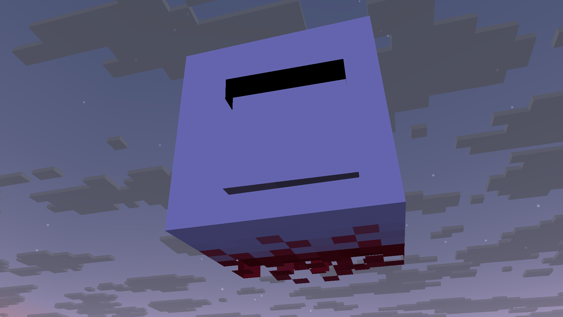 Demon Eye with a "vanilla texture" iris, it is mostly invisible with black lines on the top and bottom.