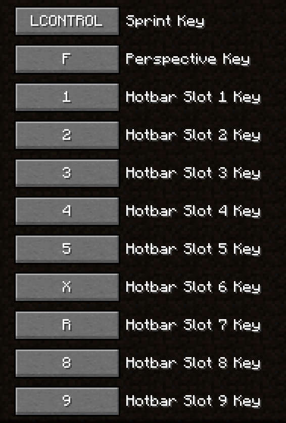 New keybinds
