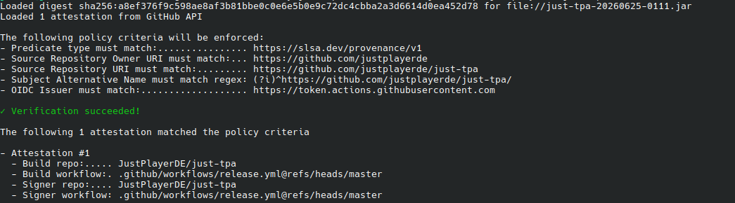 Command Output (Good)