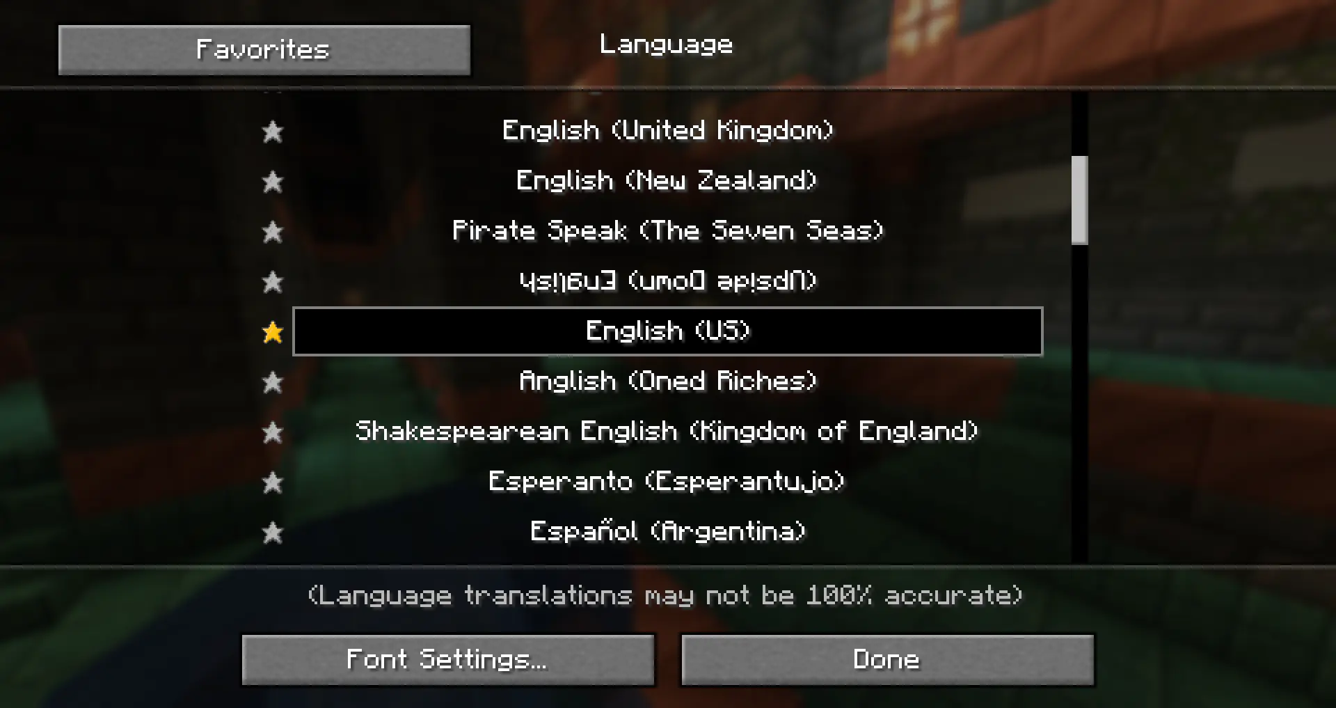 Language GUI