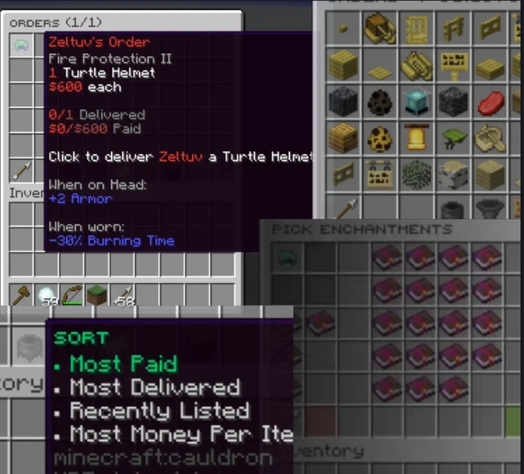Orders GUI's