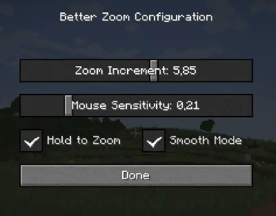 Better Zoom Configuration GUI