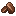 A minecraft texture of two irregular pieces of milk chocolate side by side