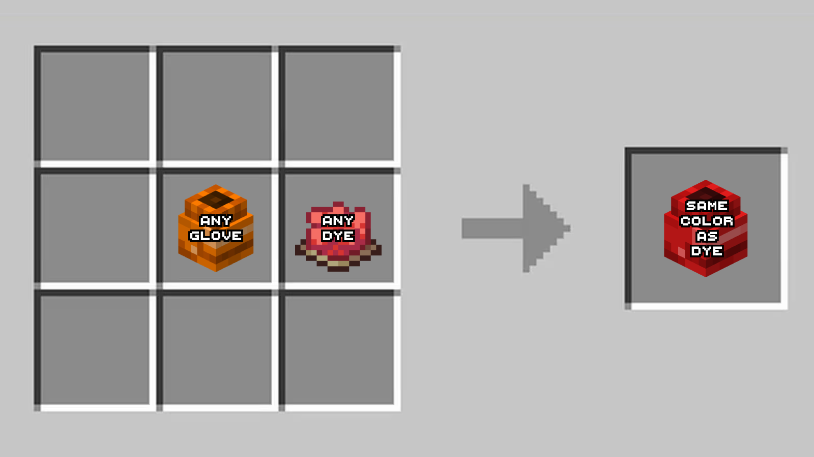 glove recipe change color