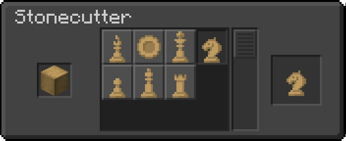 A display of how to craft pieces.