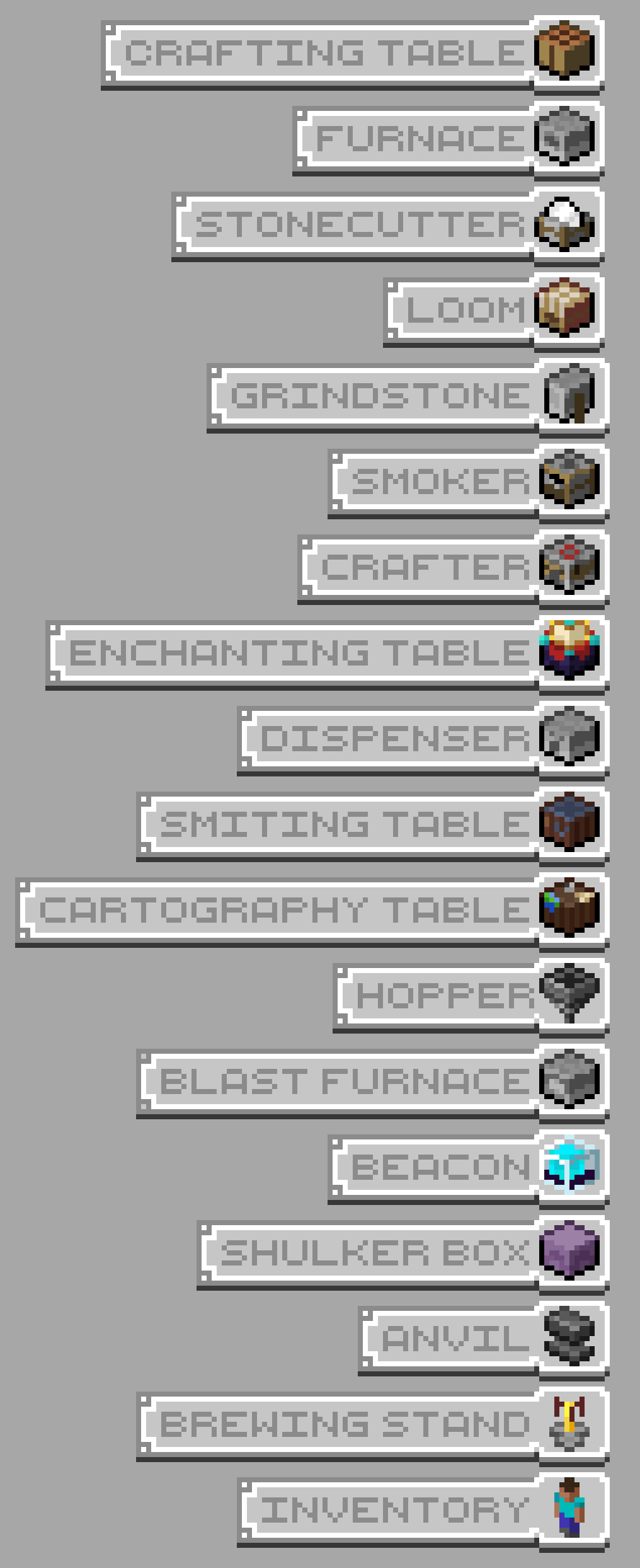 All of the container plaques