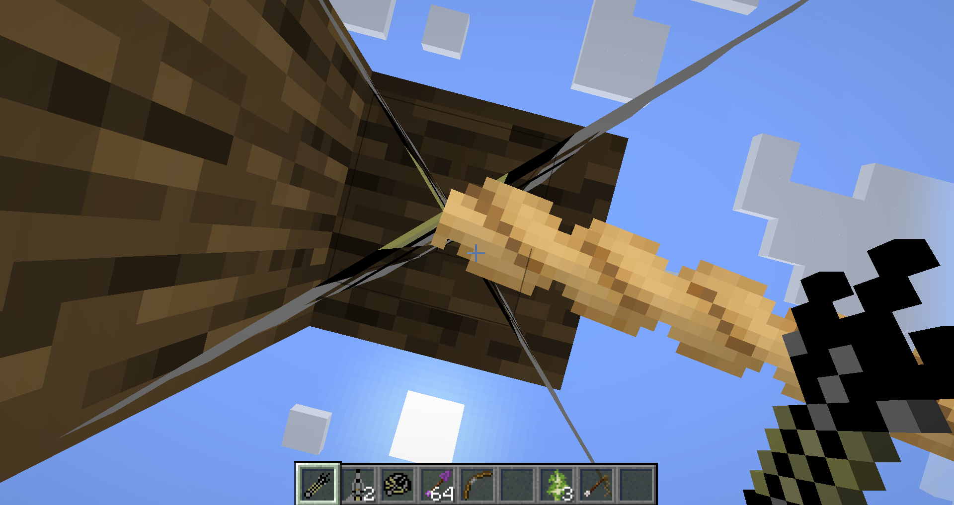 ziplin under block