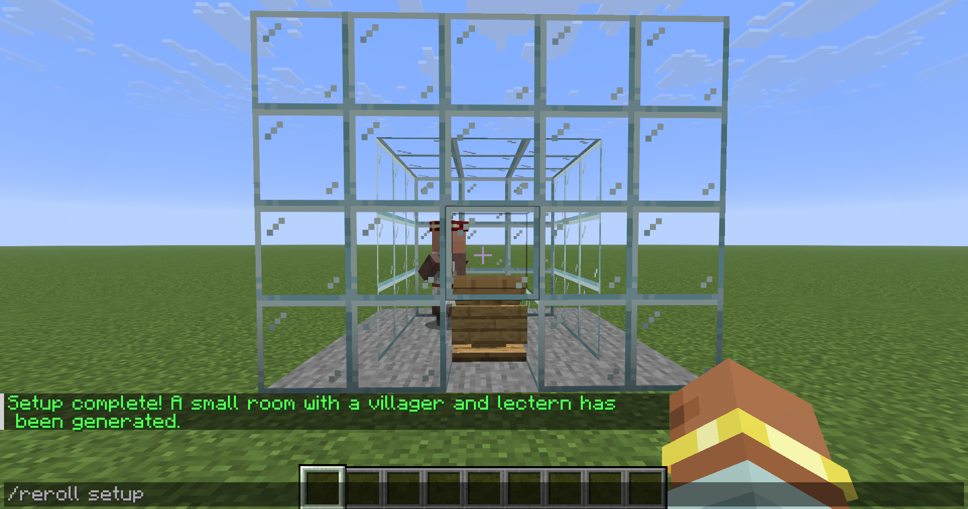Reroll setup command for creative mode