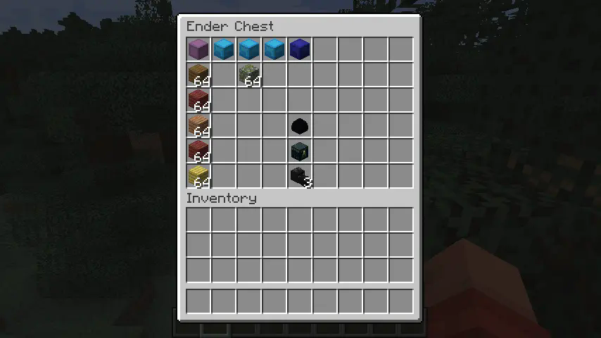 Player interacting with 6-row ender chest