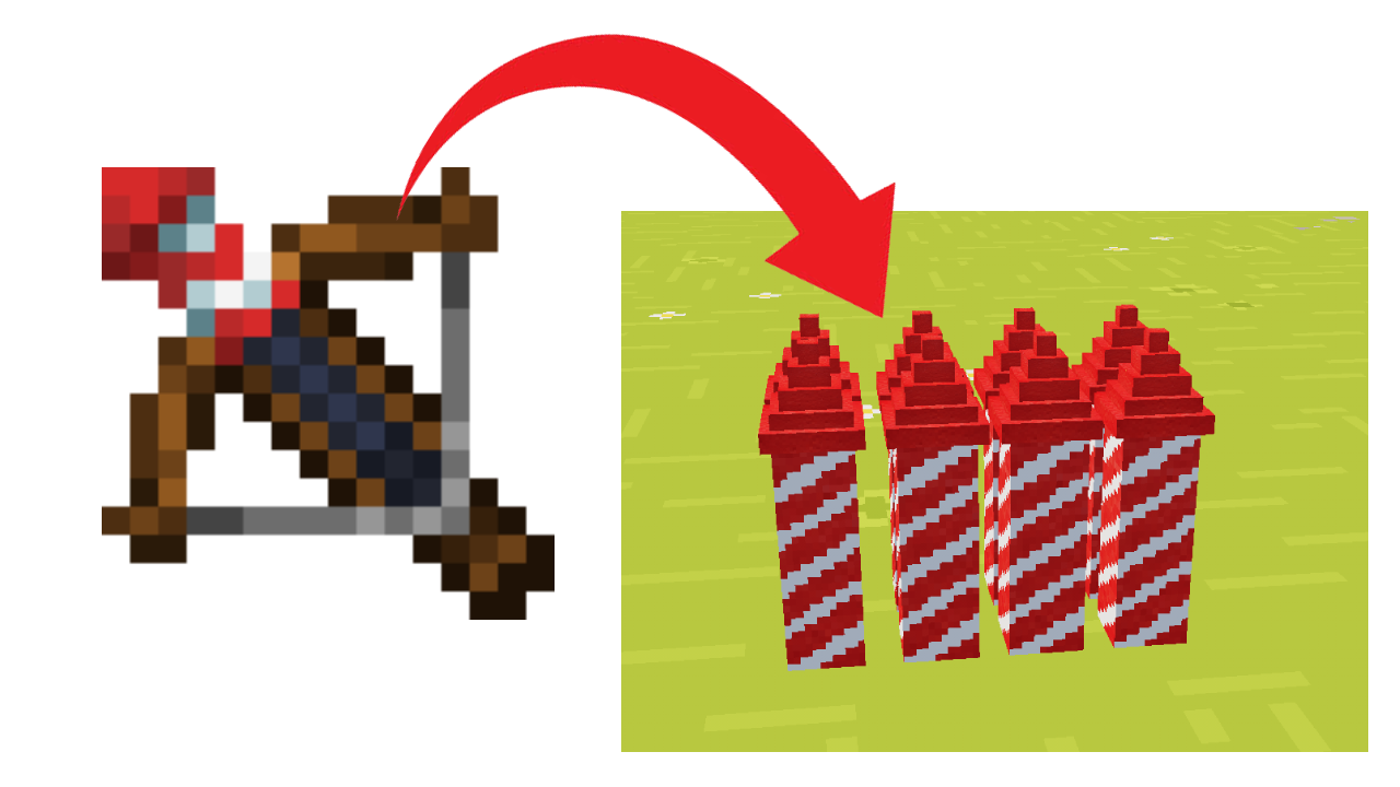 Crossbow + Firework to make a pack of Rockets.