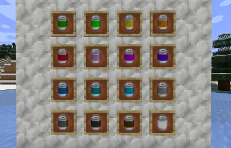 An image showing all the empty can colors