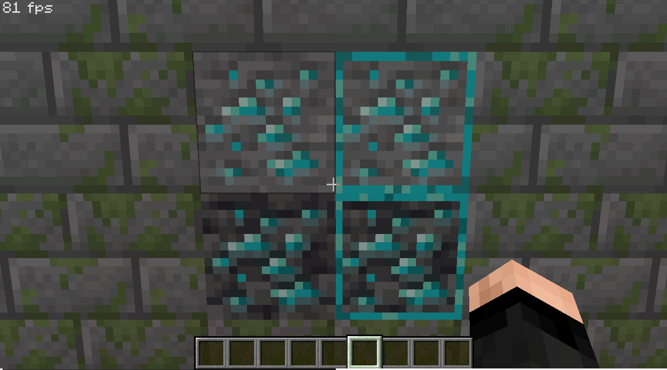 Diamond side by side.