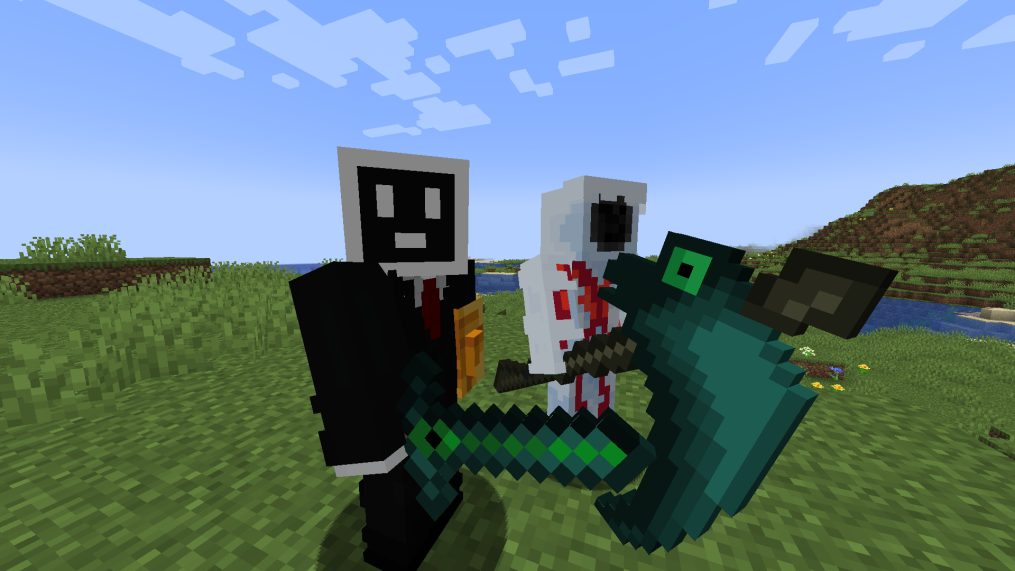 Me and Jay posing with our modded weapons
