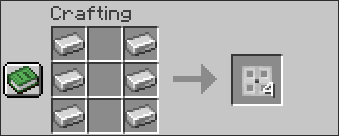Same goes for iron shutters, but with iron ingots.