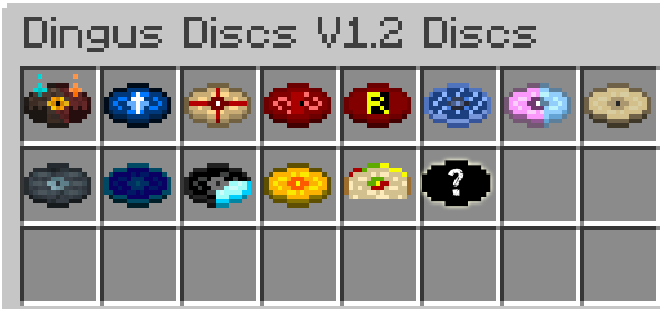 An Image with all of the new added music discs in a chest. There is a total of 14.