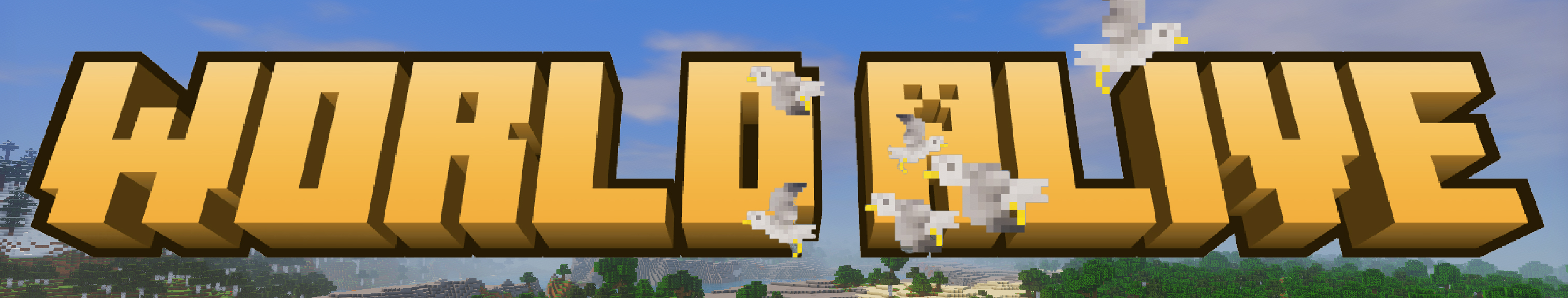 Banner Icon containing the text 'World Alive'