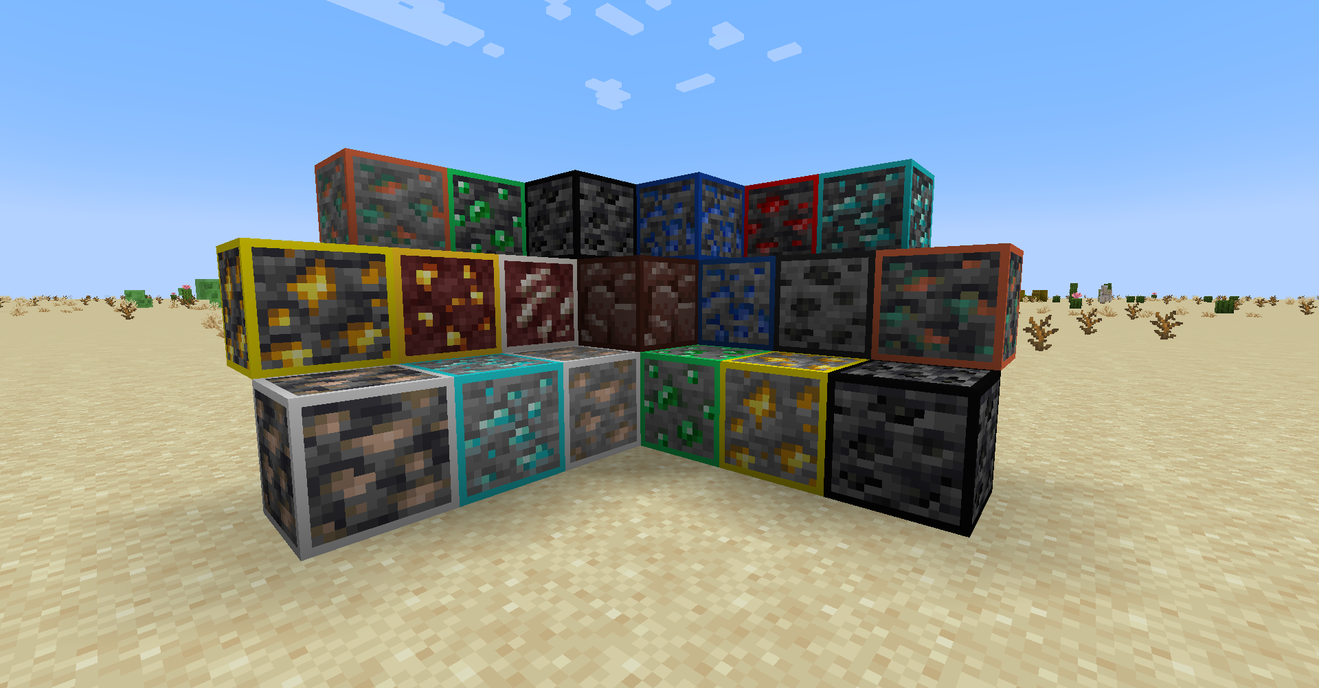 Image displaying all textures in the resource pack